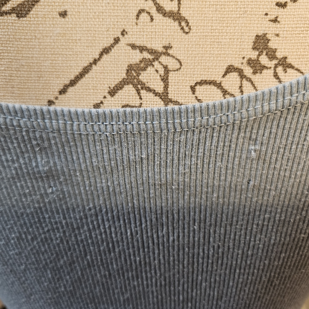 Light Blue Ribbed Women's Top - Picture 4 of 8